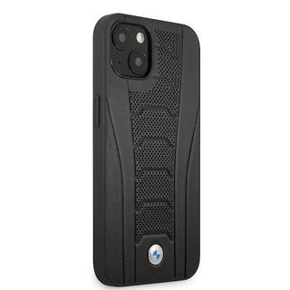 BMW Leather Hard Case Seat Pattern With Logo - iPhone 13