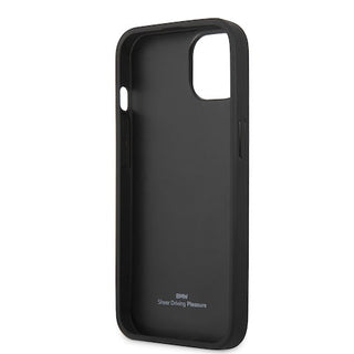 BMW Leather Hard Case Seat Pattern With Logo - iPhone 13