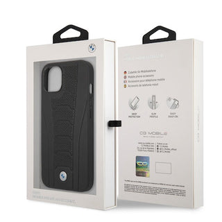 BMW Leather Hard Case Seat Pattern With Logo - iPhone 13