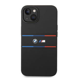BMW M Collection Silicone iPhone 14 Plus Case Printed Tricolor Lines And Logo