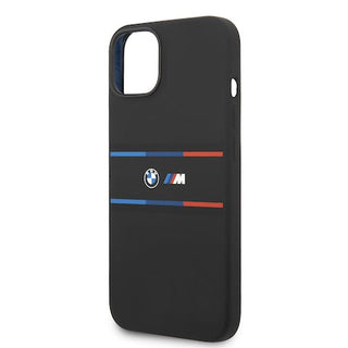 BMW M Collection Silicone iPhone 14 Case Printed Tricolor Lines And Logo