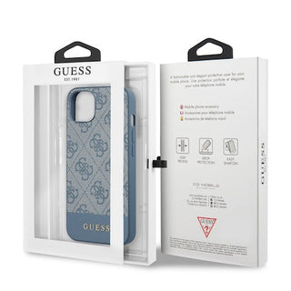 Guess Pc/Tpu 4G Pu Case With Bottom Stripe Metal Logo - iPhone 13