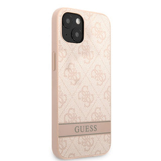 Guess 4G Pu Leather Case With Bottom Printed Stripe - iPhone 13 Mini