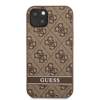 Guess 4G Pu Leather Case With Bottom Printed Stripe - iPhone 13 Mini